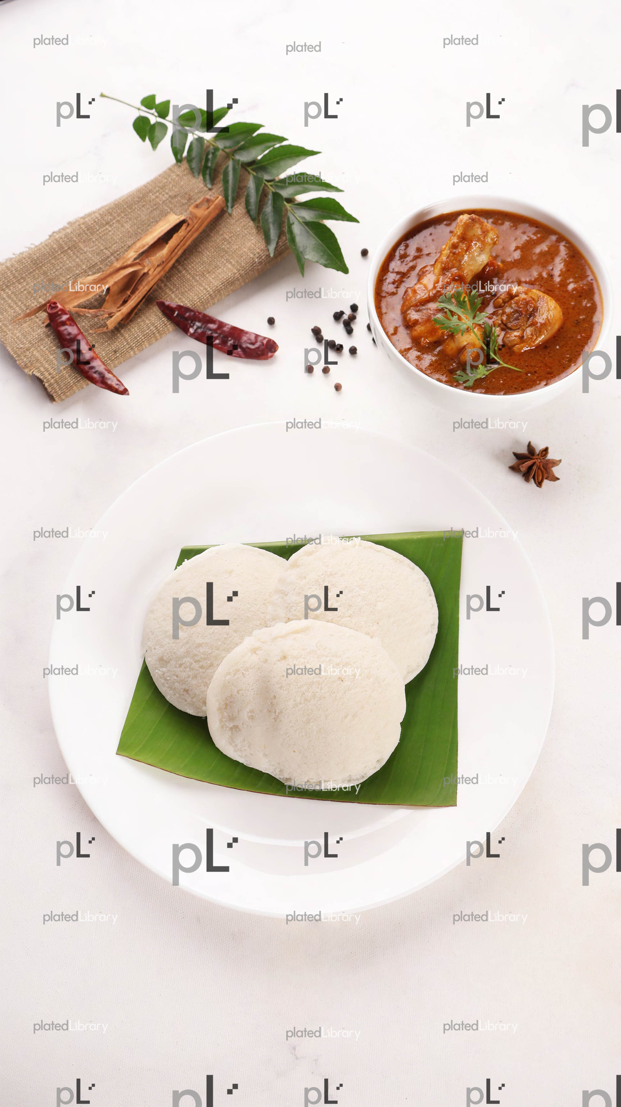 Idli Chicken Curry