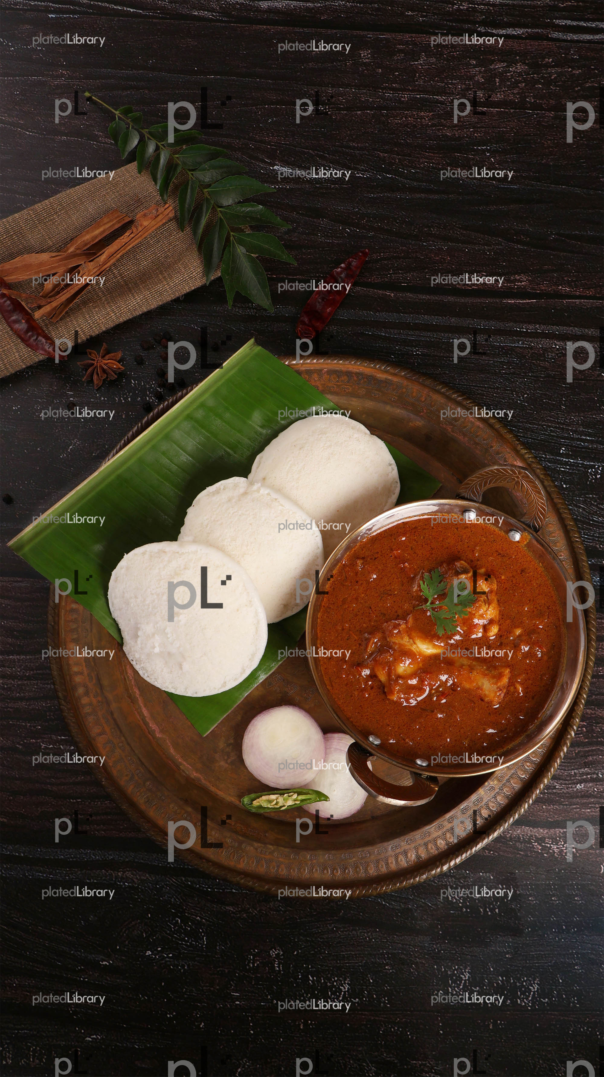 Idli Chicken Curry
